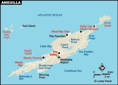 Country Map of Anguilla