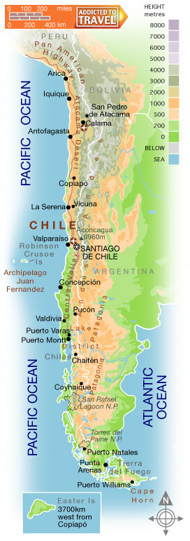 chile tourism map