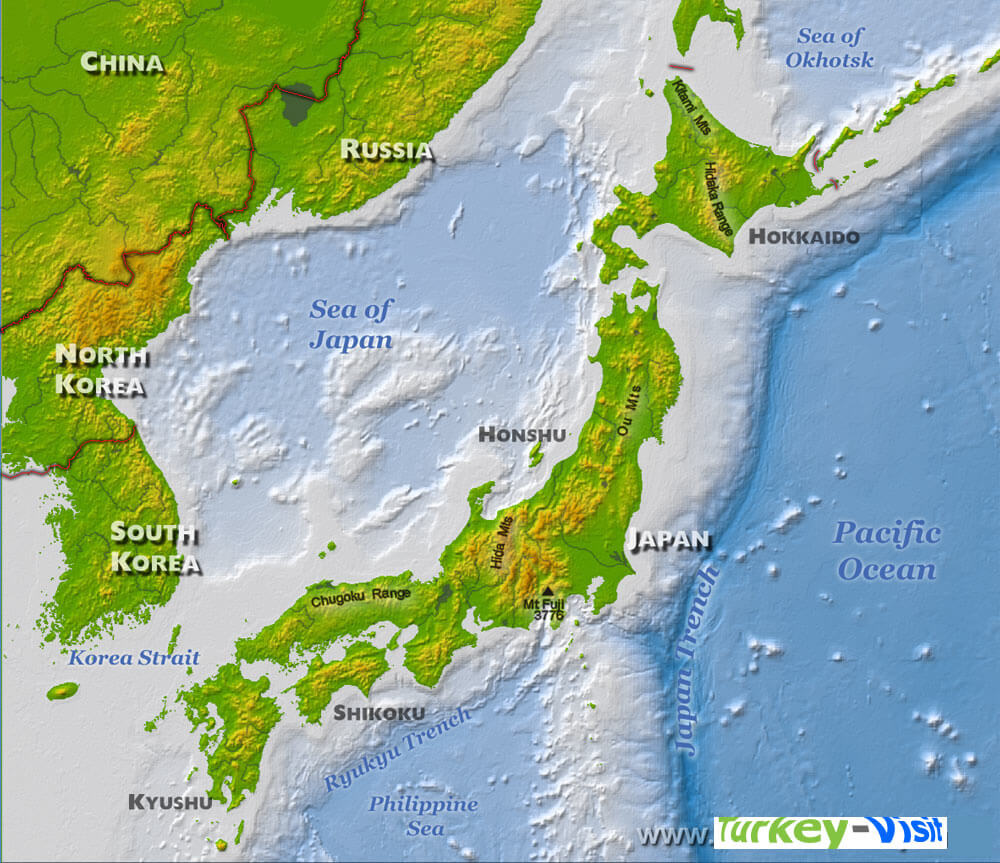 Asia Map Japan