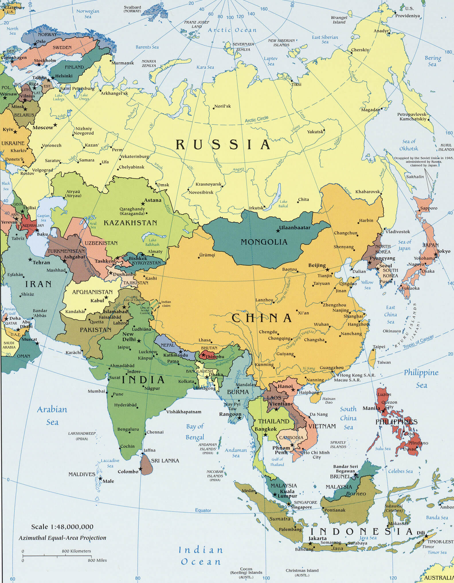 Asia Map Russia
