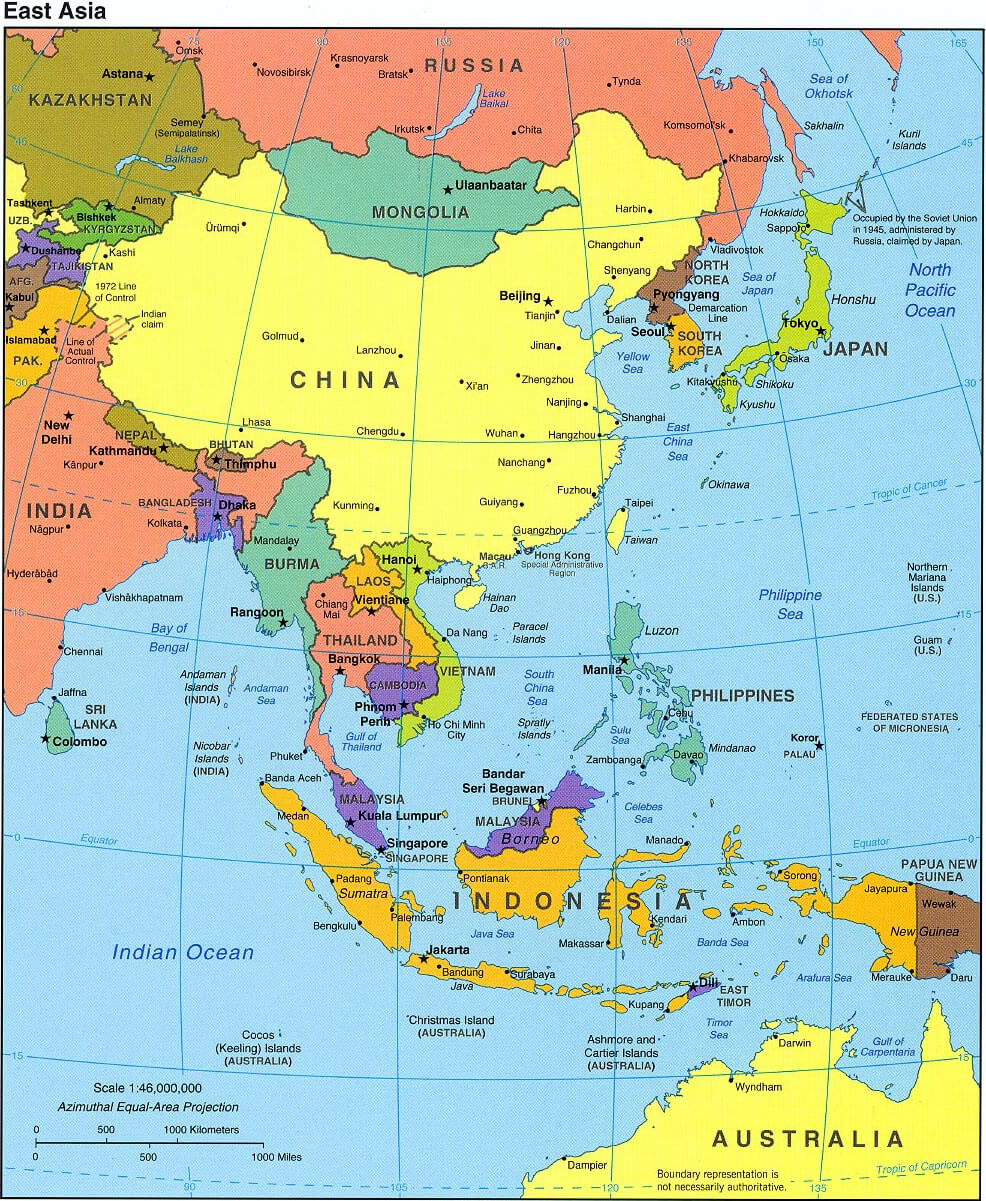 East Asia Map