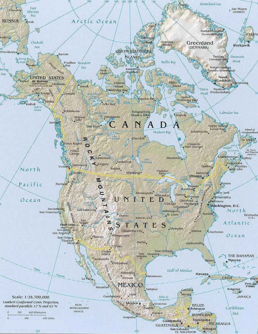 North america карта