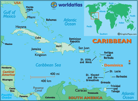 Dominica Islands Map