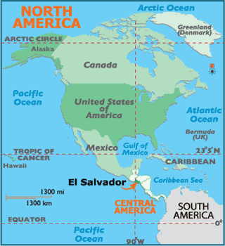 El Salvador Map North America