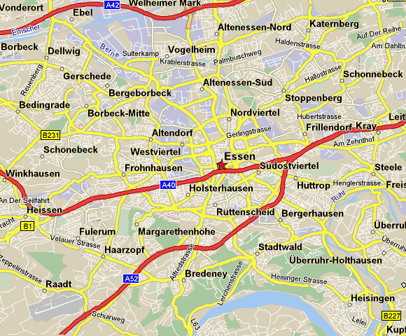 Карта германия эссен