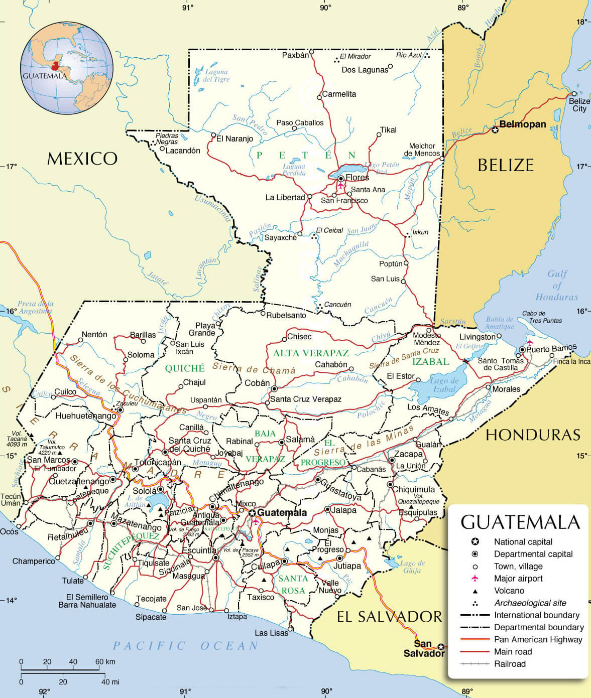 Guatemala Regions Map