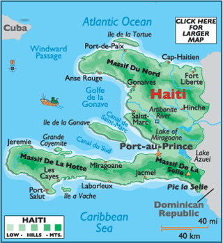Haiti Major Cities Map