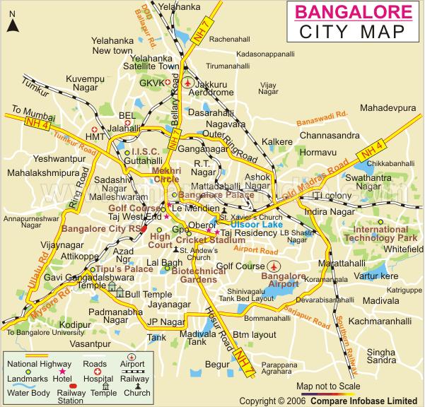 Political Map Of Bangalore Bangalore Map