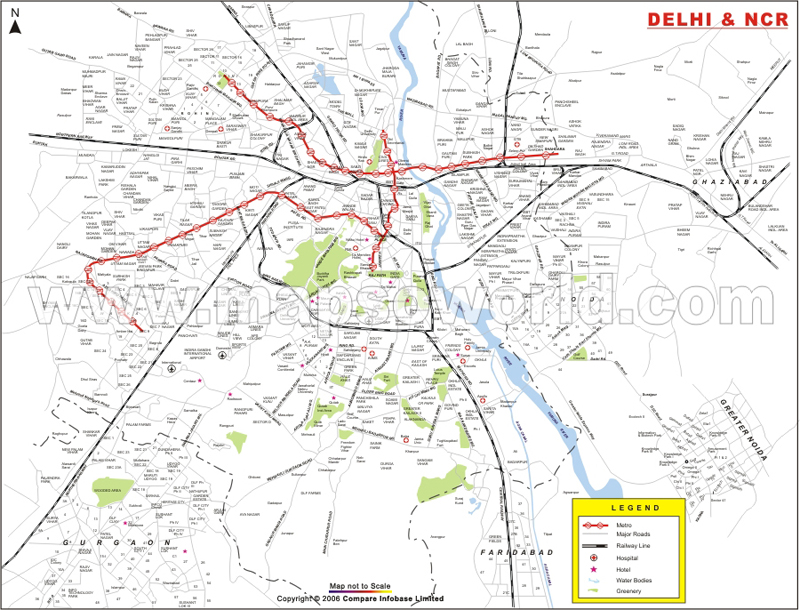 Road Map Of Delhi Ncr Delhi Map