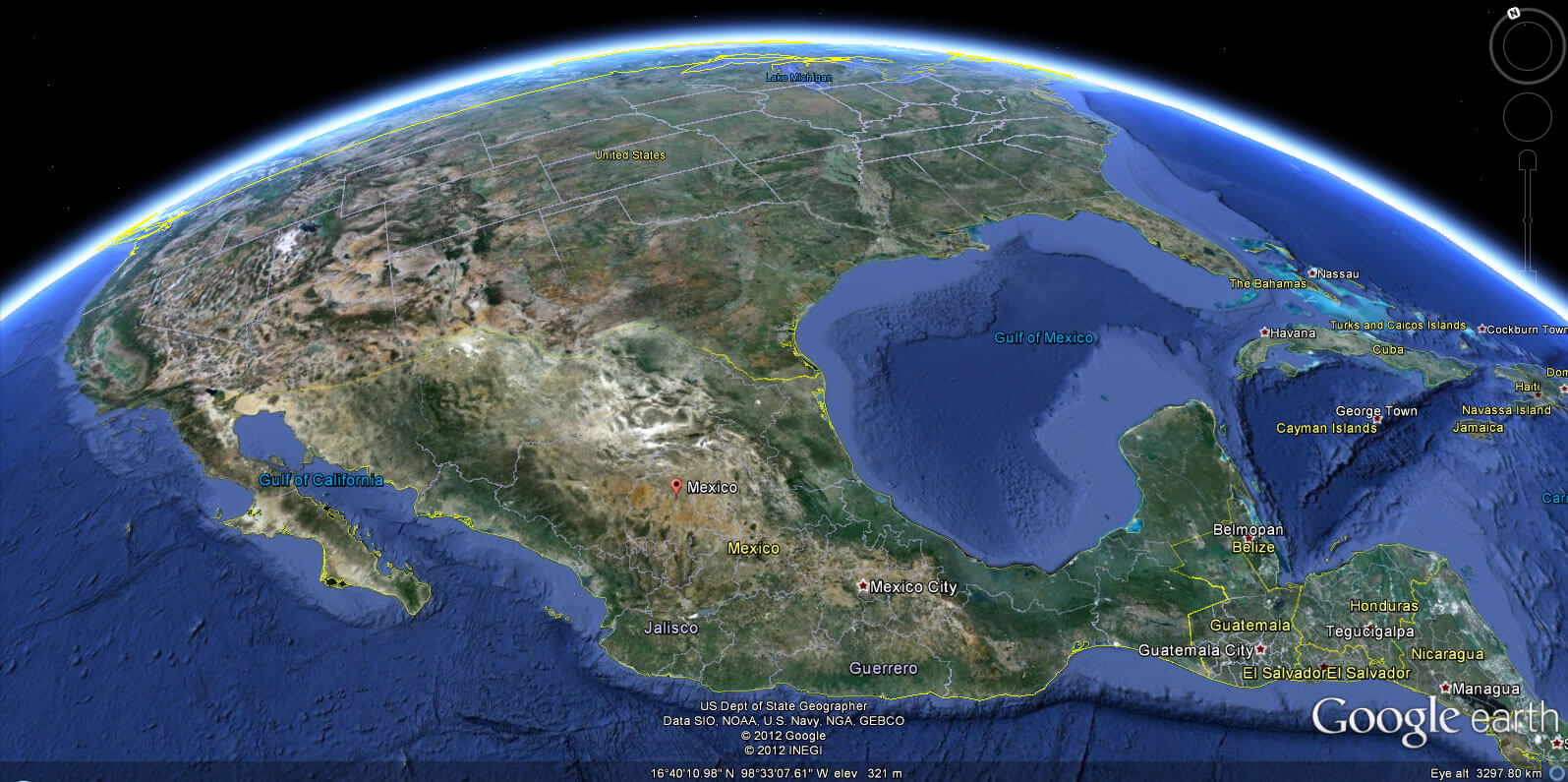 Satellite Map Of Mexico Mexico Earth Map