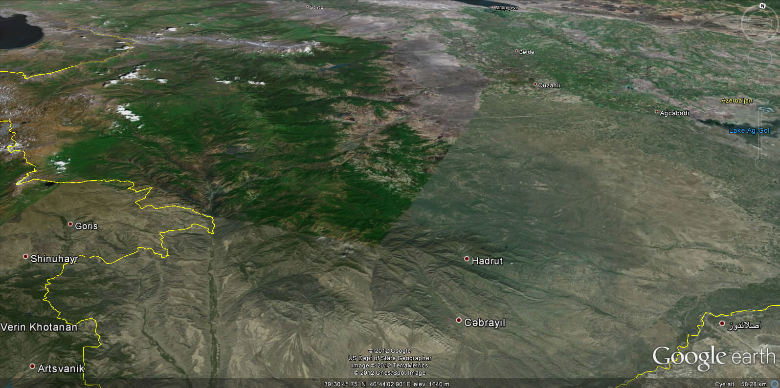 Карта армении спутник. Нагорный Карабах спутниковая карта. Карта Армении и Карабаха Спутник. Карабах Гадрут на Спутник. Нагорный Карабах на карте со спутника.