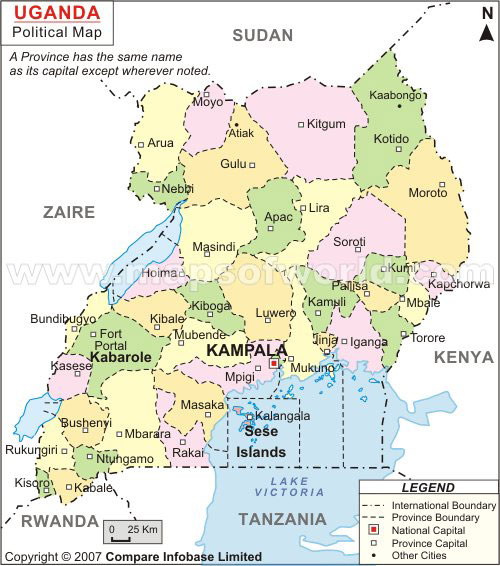 Map Of Lira District Lira Map