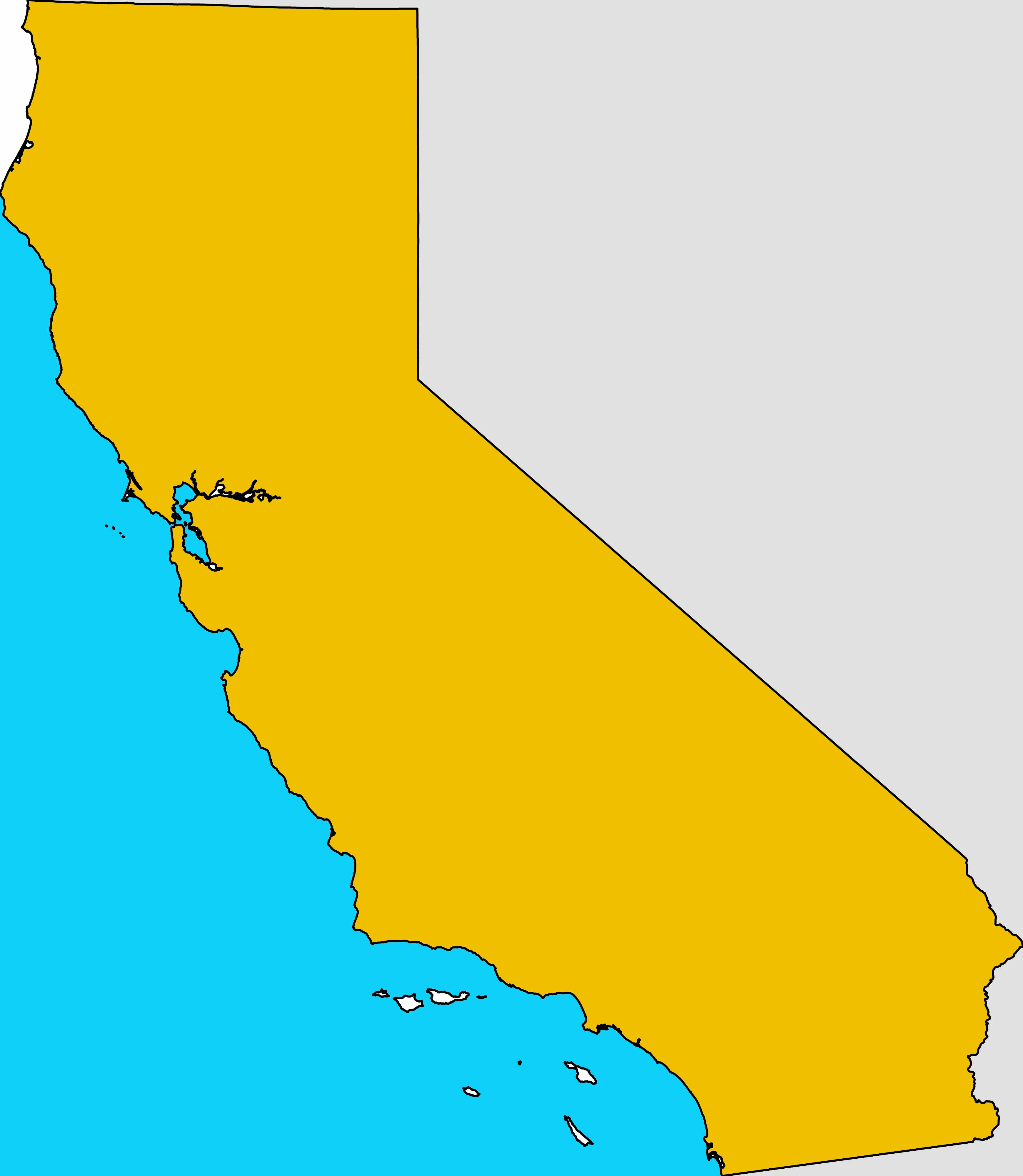 California Blank Map