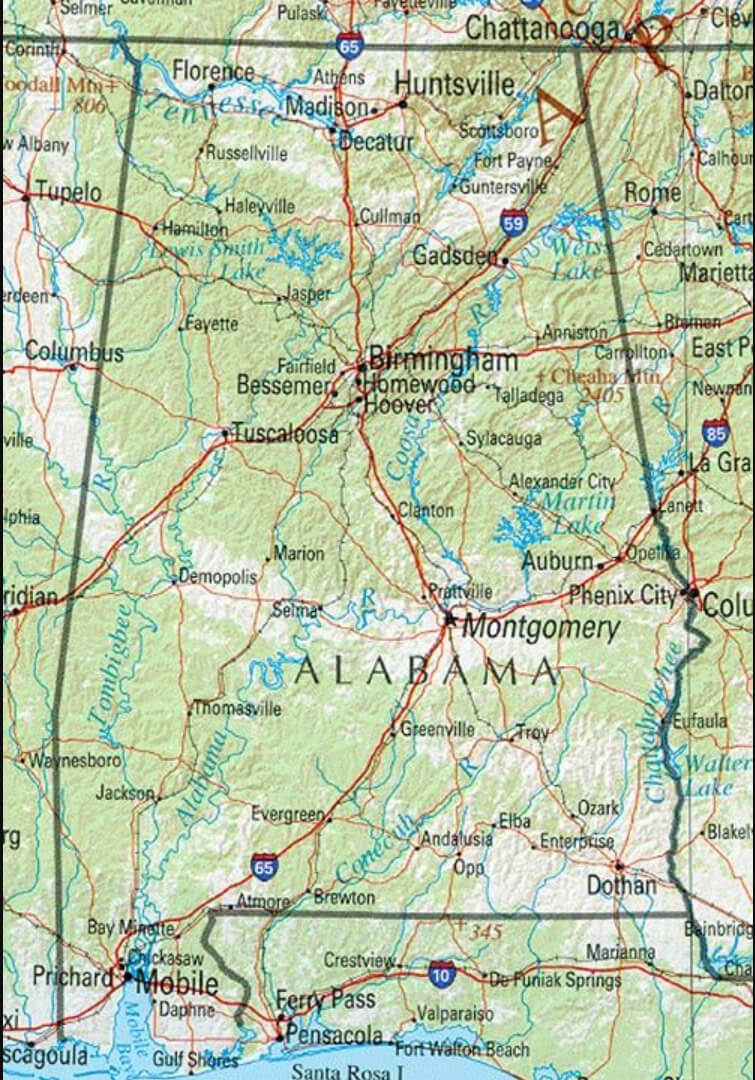 Gadsden, Alabama Map