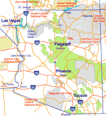 Arizona Cities Map