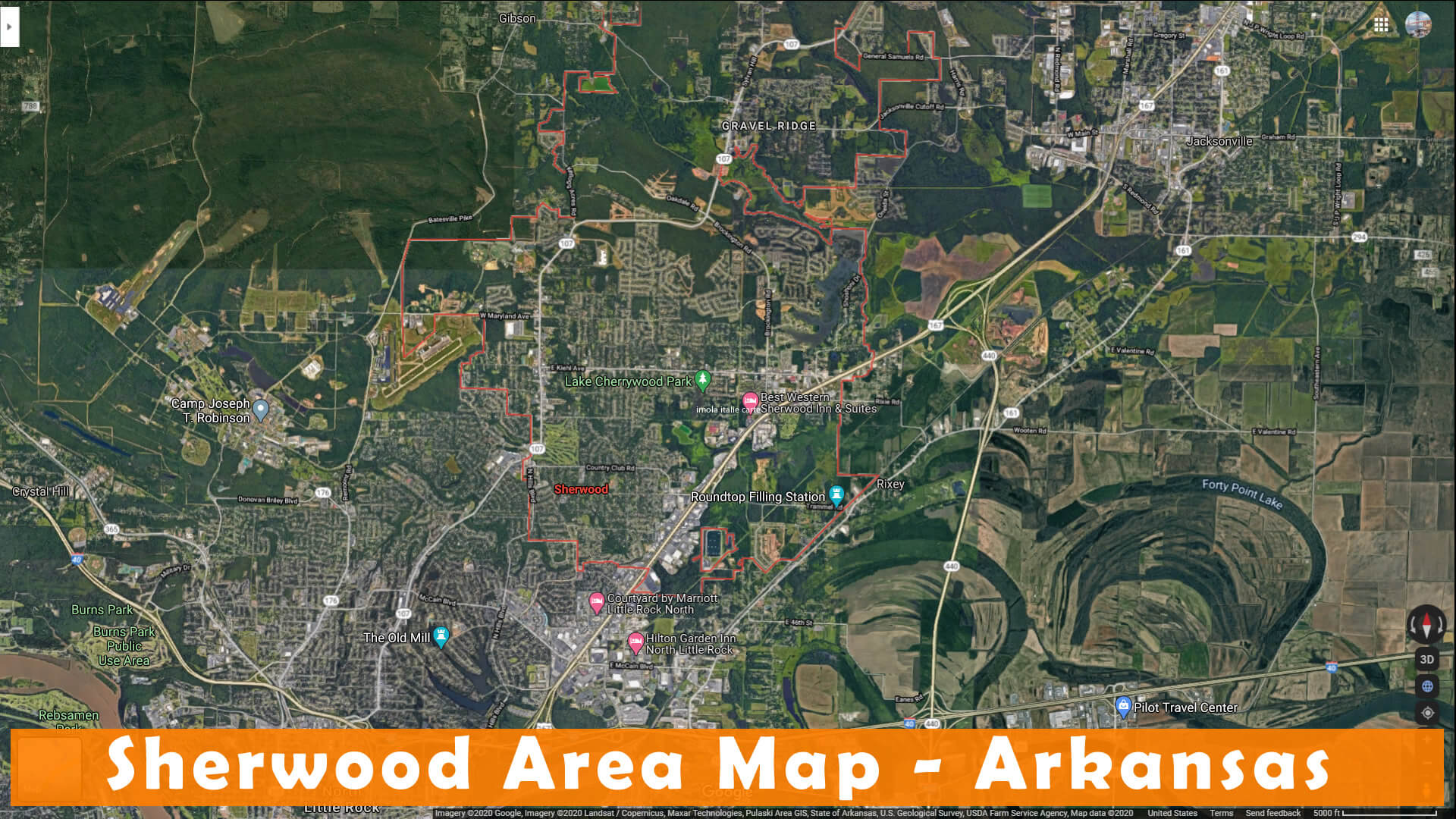 Sherwood, Arkansas Map