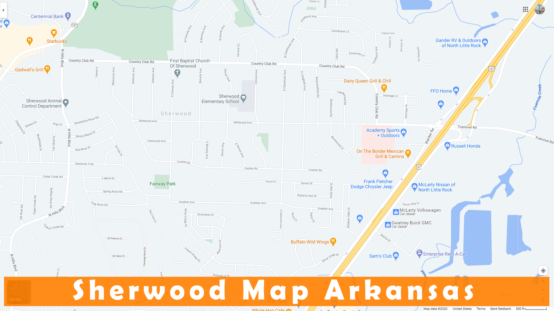 Sherwood Arkansas Map