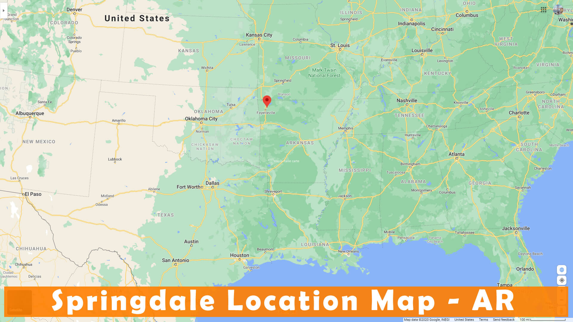 Springdale, Arkansas Map