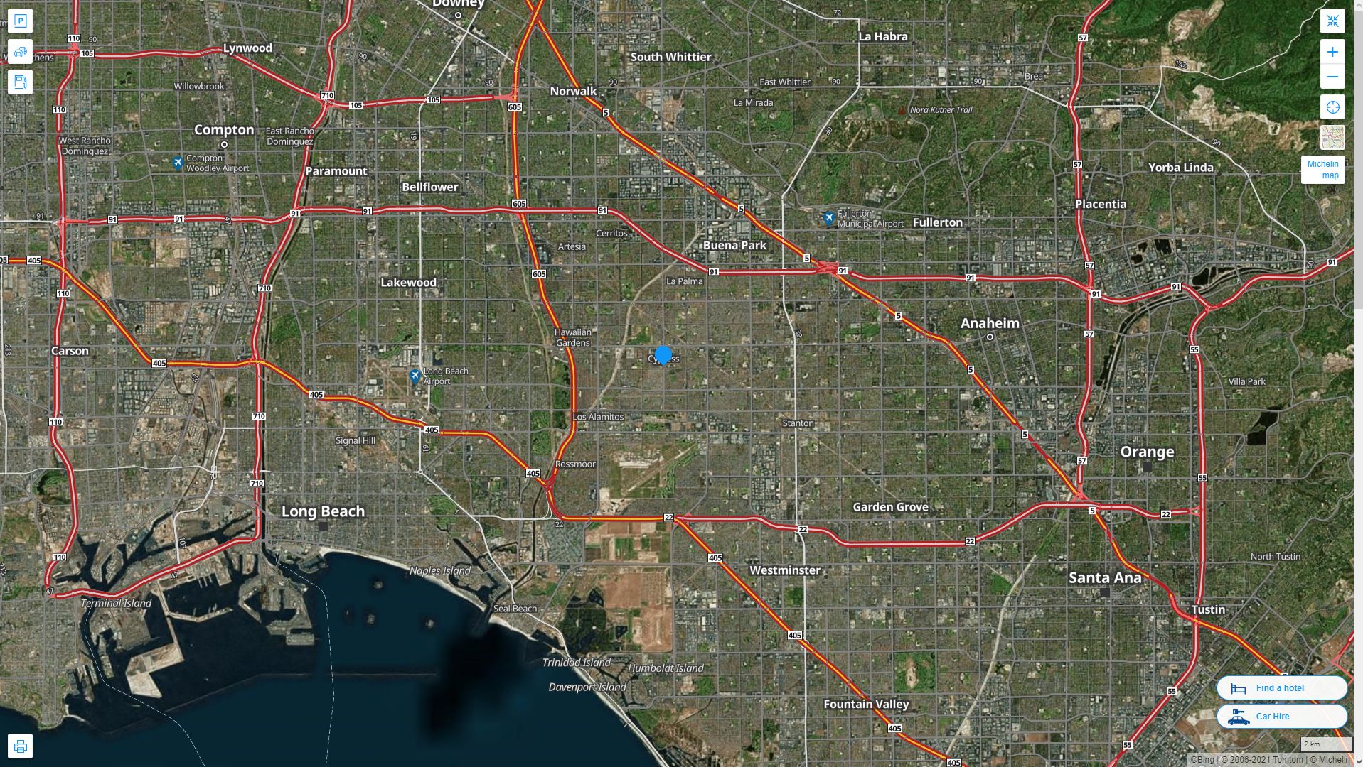 Cypress California Map