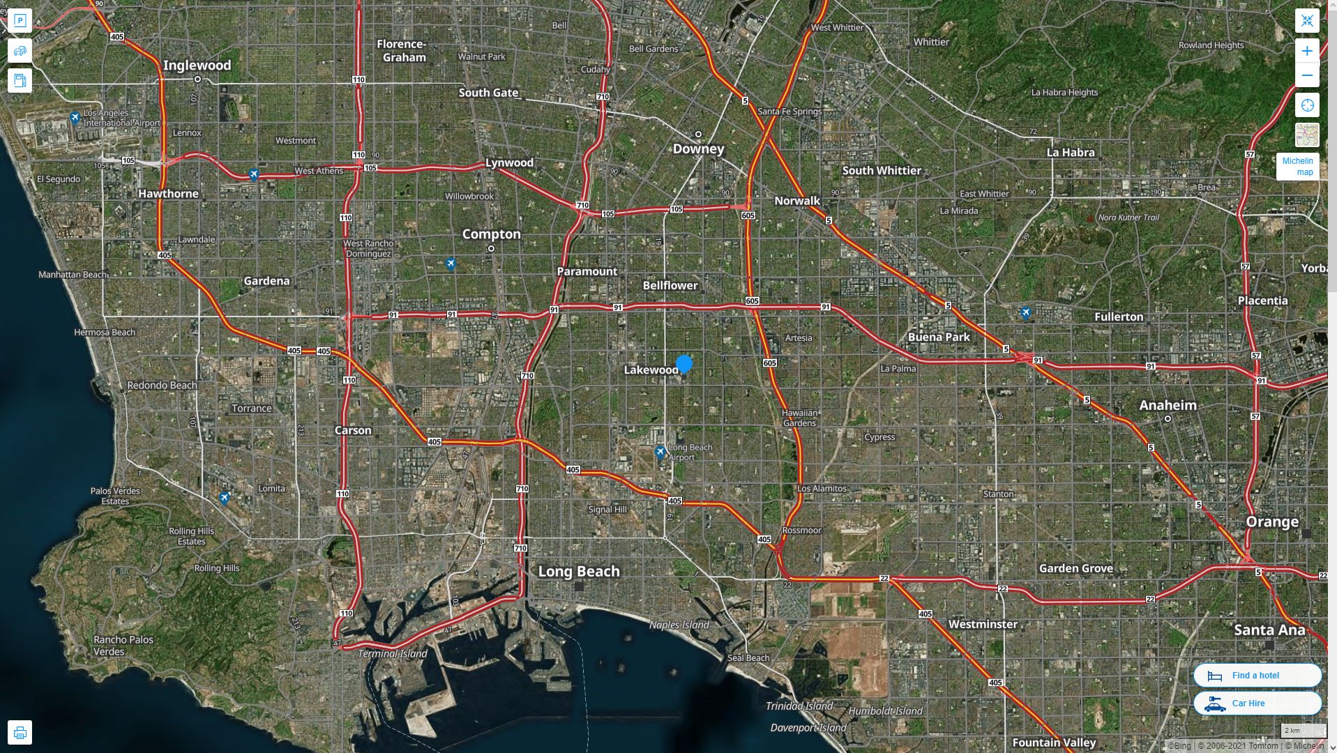 Lakewood California Map