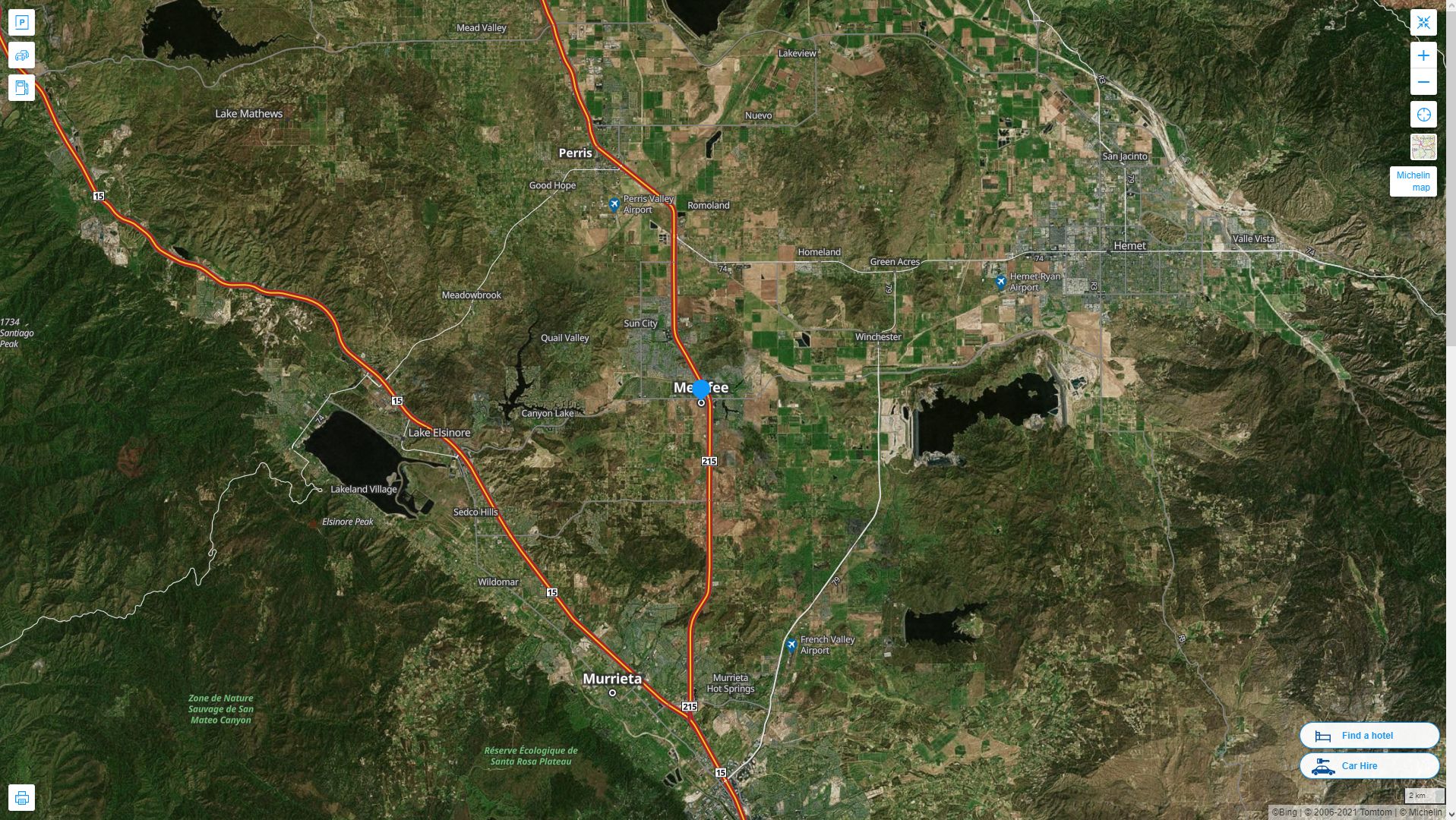 Menifee, California Map