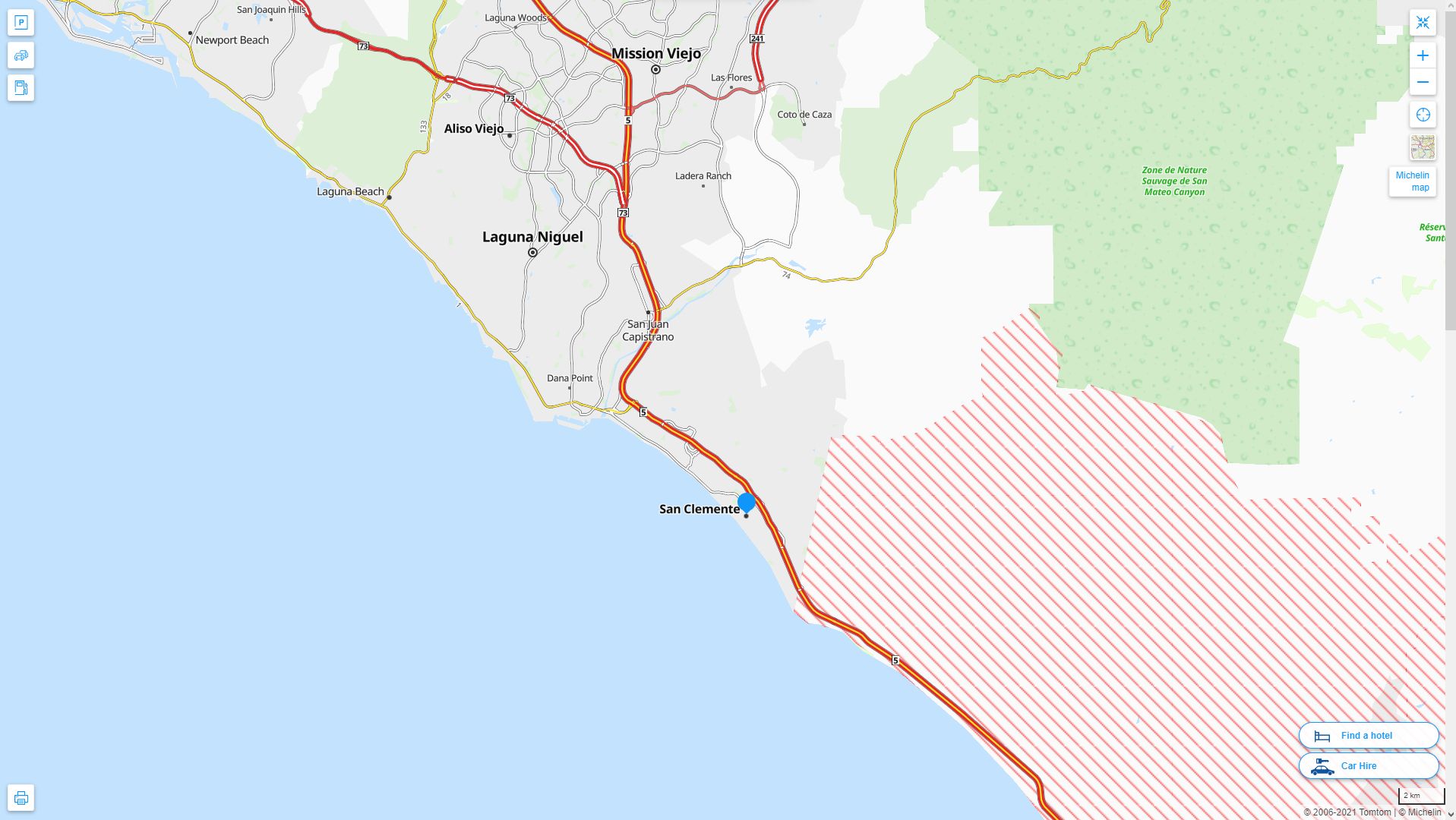 San Clemente, California Map