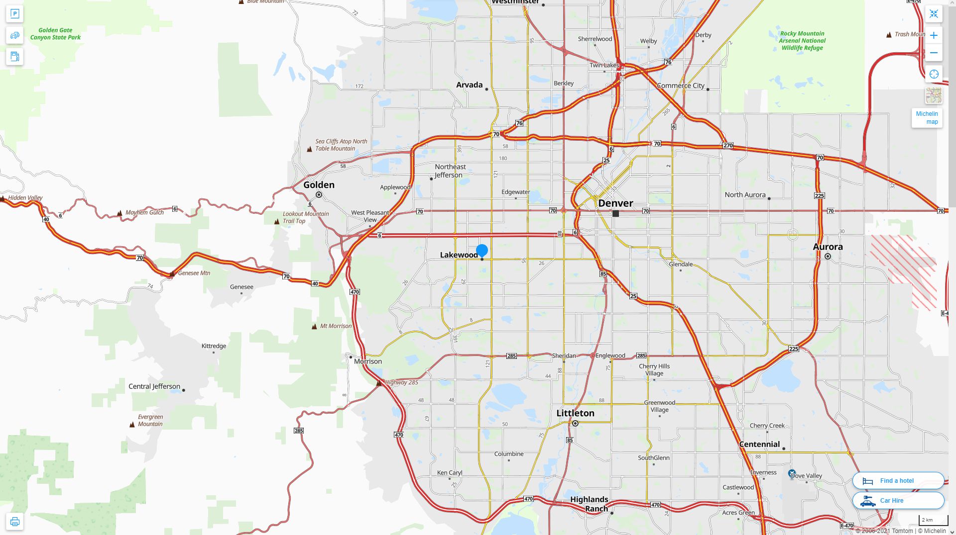 Lakewood, Colorado Map