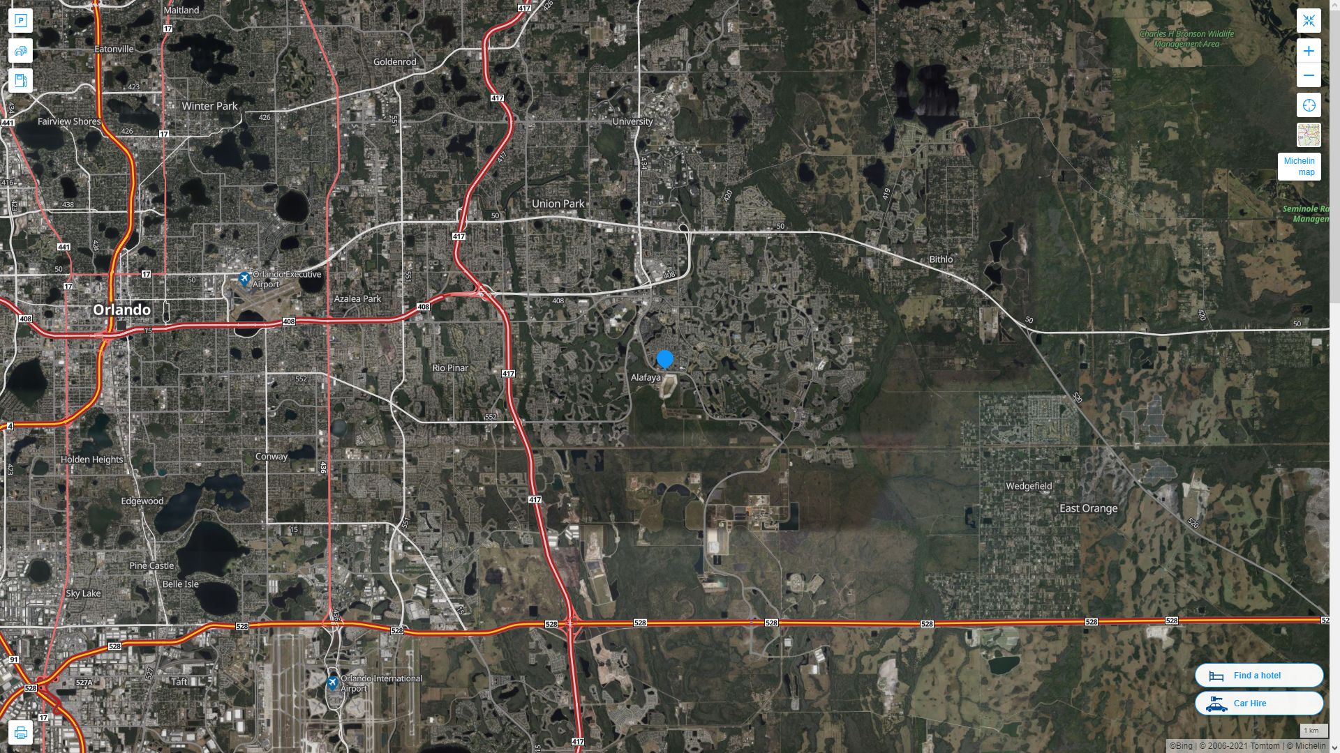 Alafaya Florida Map