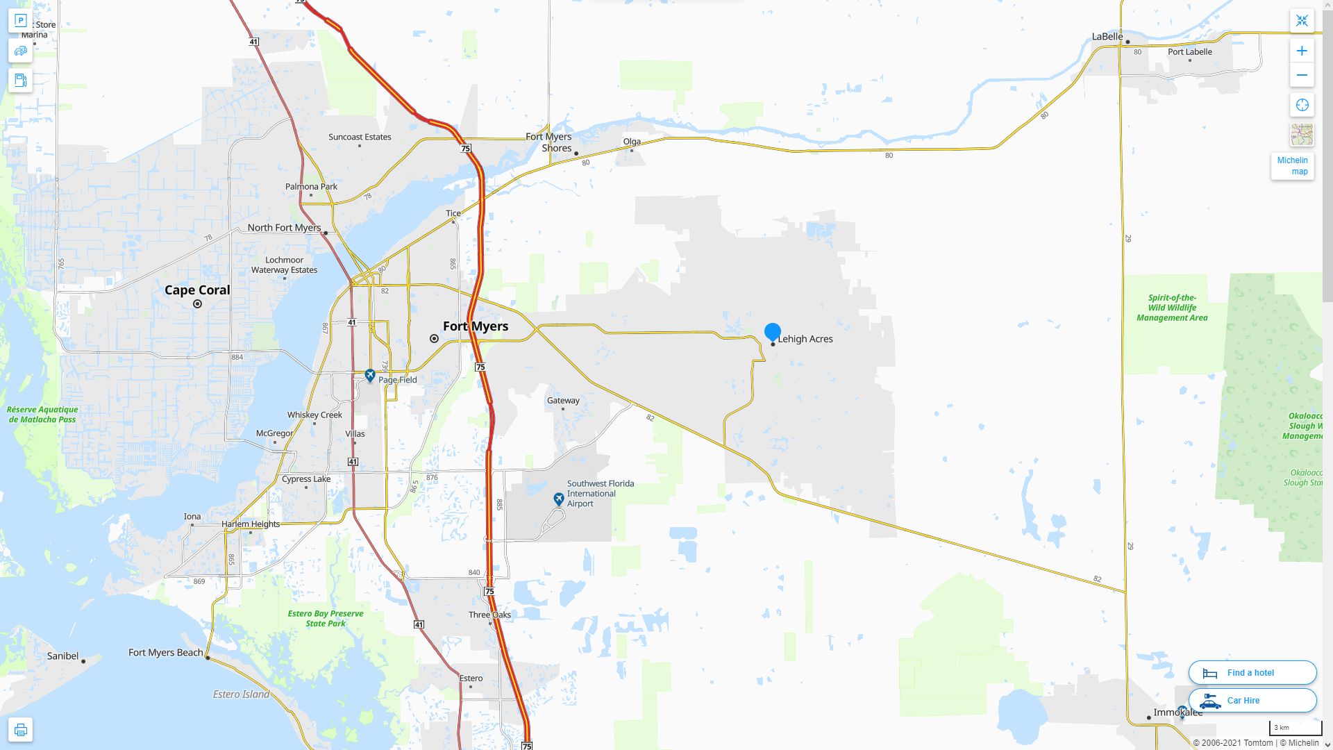 Lehigh Acres, Florida Map