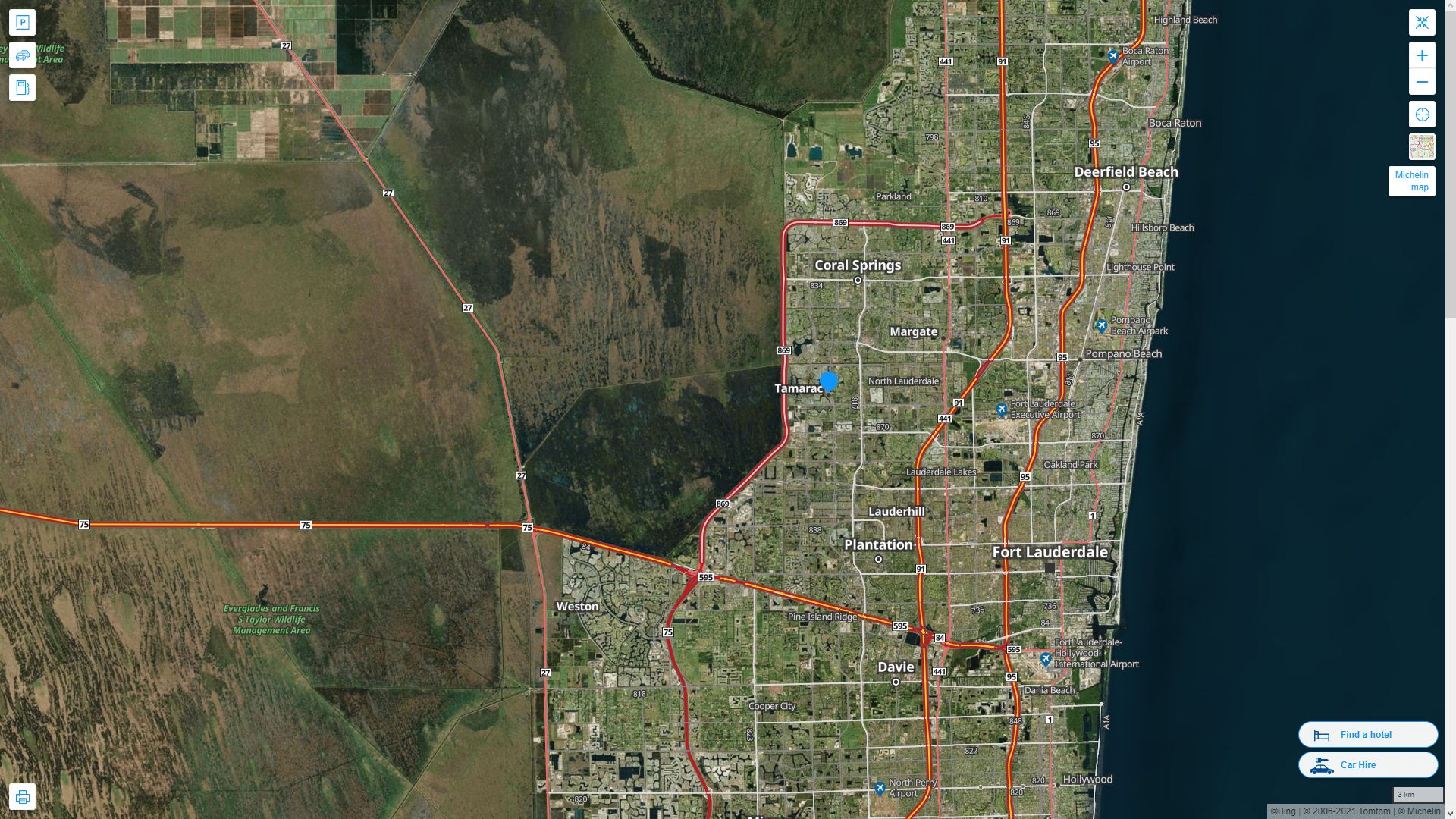 Tamarac, Florida Map