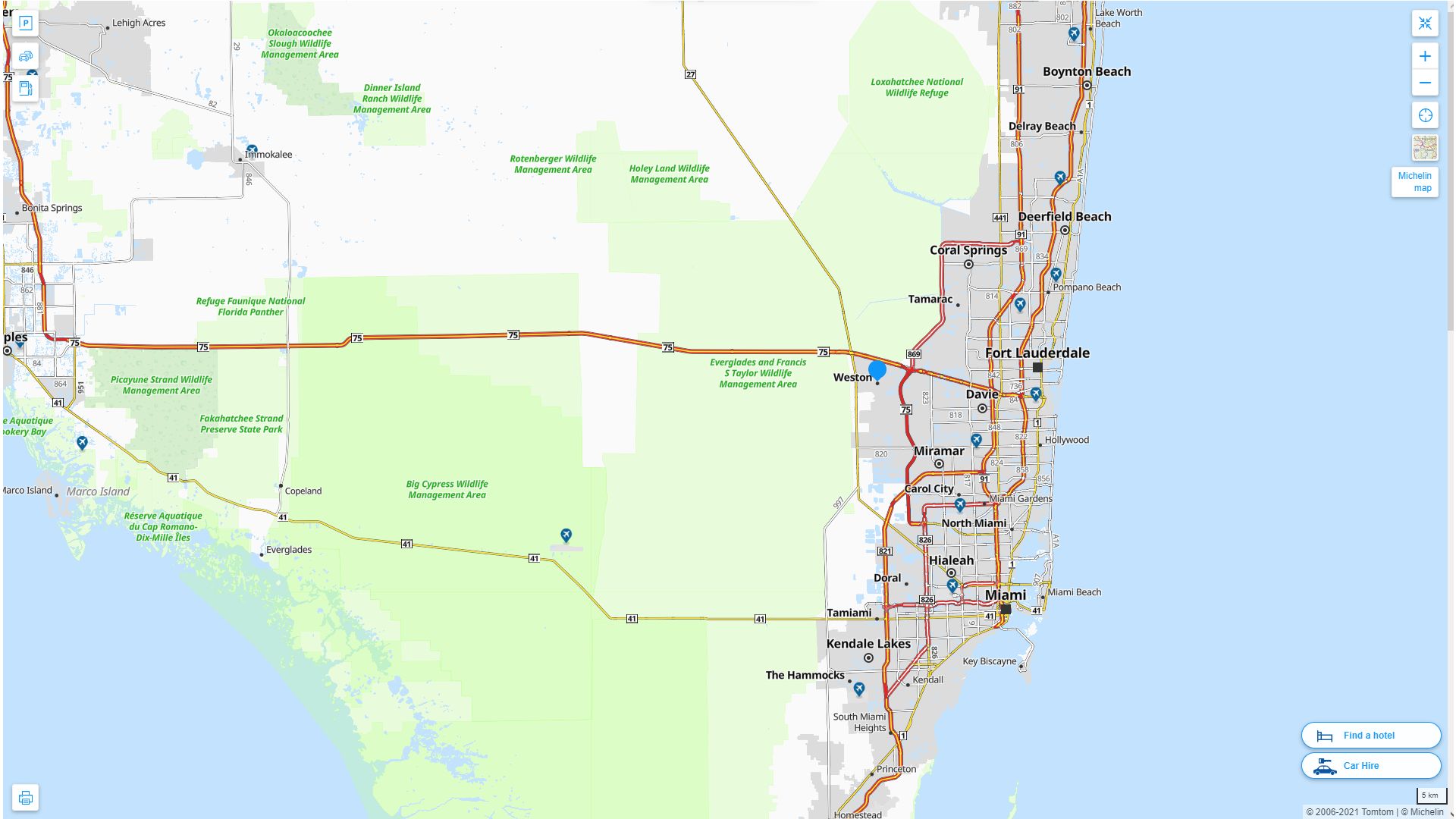 Weston, Florida Map