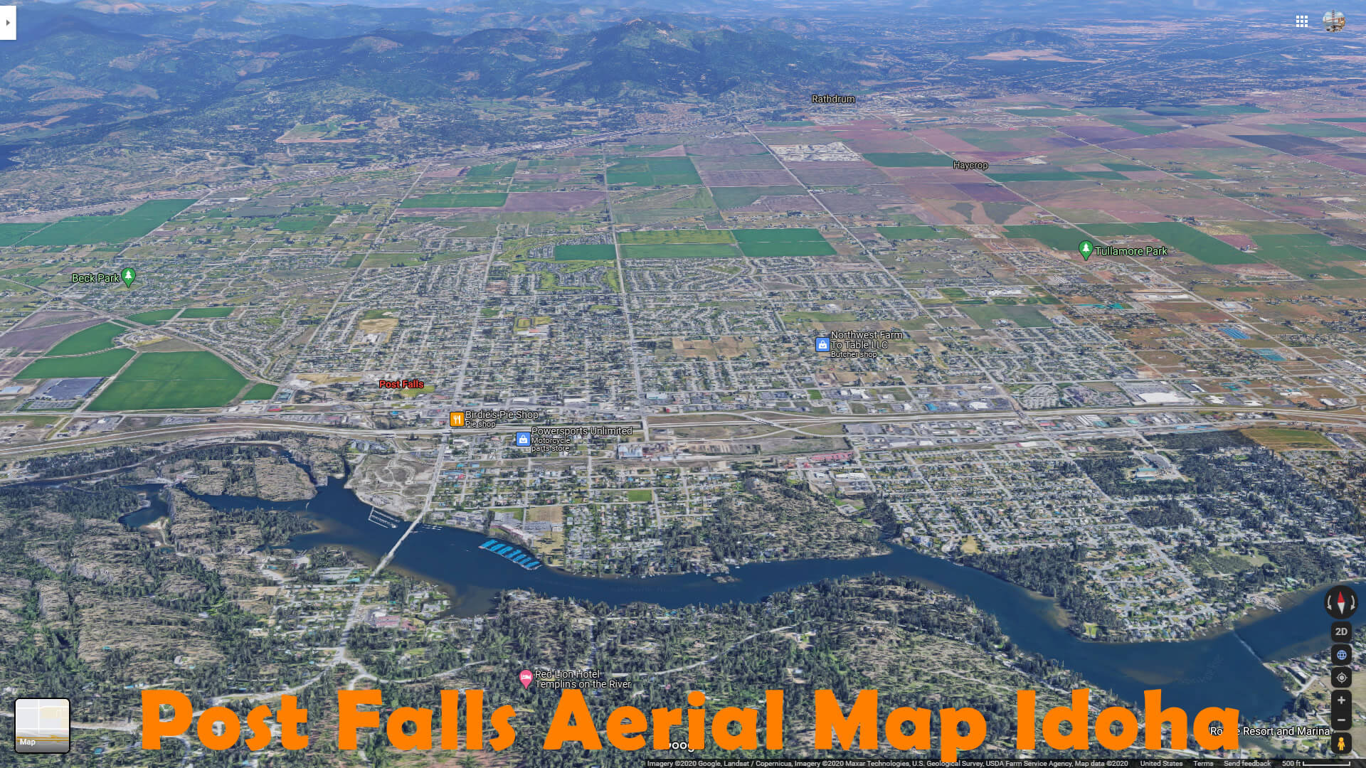 Post Falls idaho Map