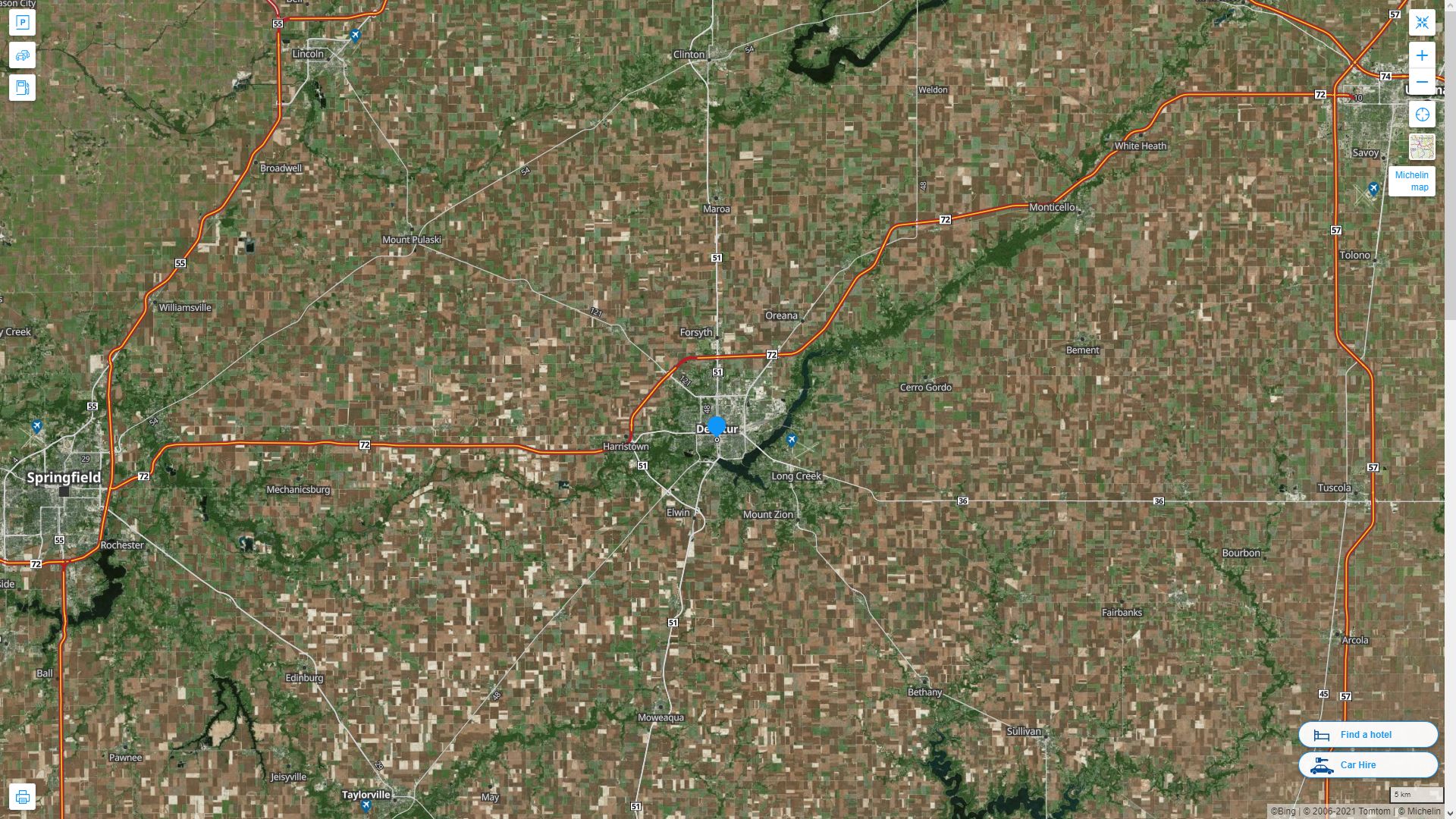 Decatur, Illinois Map