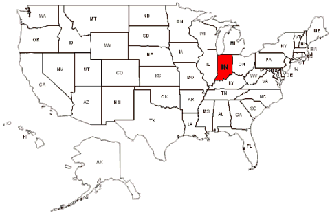 Indiana On Map Of United States Indiana Map Usa