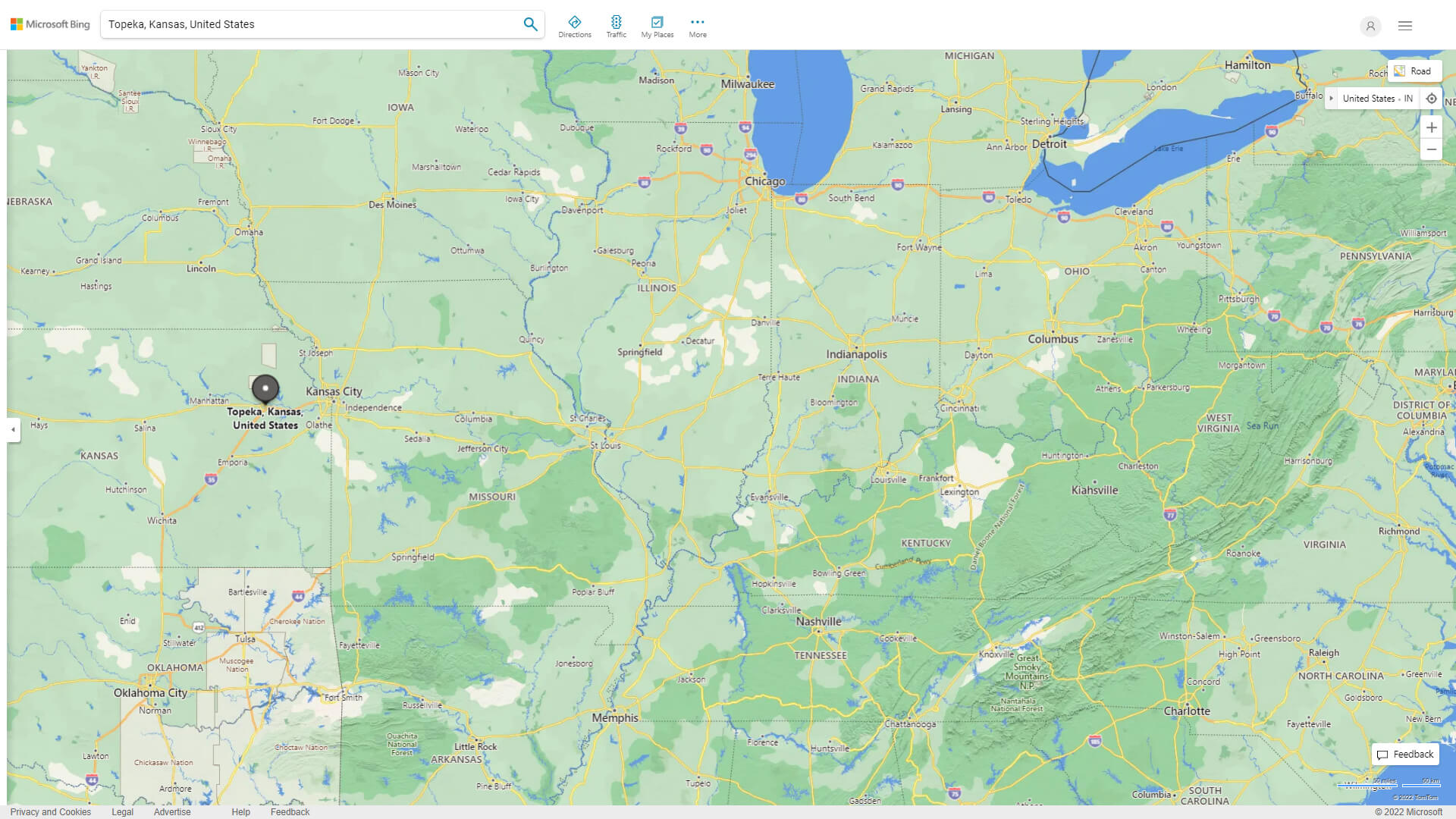 Topeka, Kansas Map