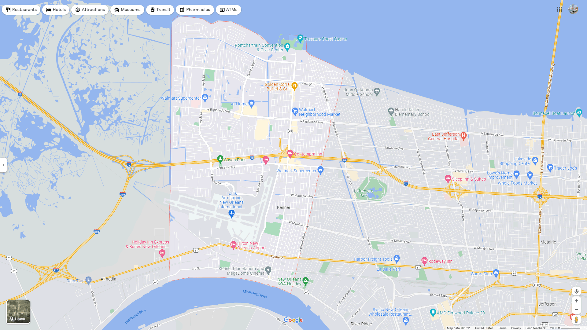 Houma Louisiana Map