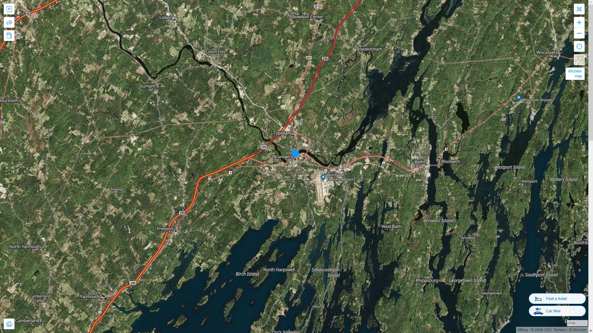 Brunswick, Maine Map