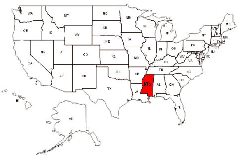 where is mississippi on the us map Mississippi Usa Map where is mississippi on the us map