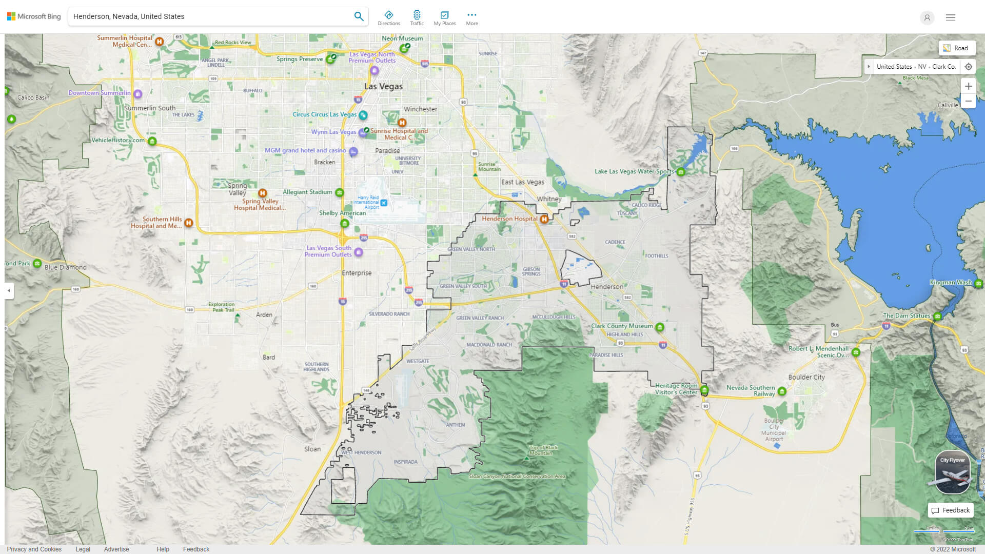 Henderson, Nevada Map