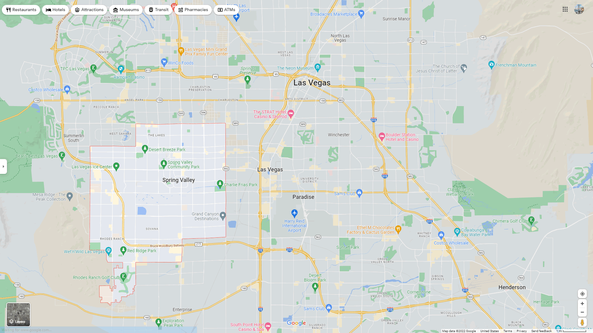 Spring Valley, Nevada Map