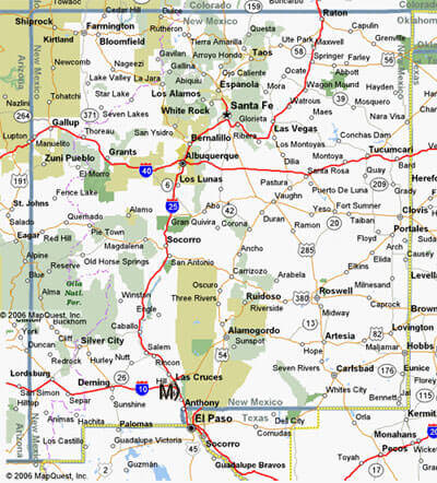 map of texas and new mexico highways New Mexico Road Map map of texas and new mexico highways