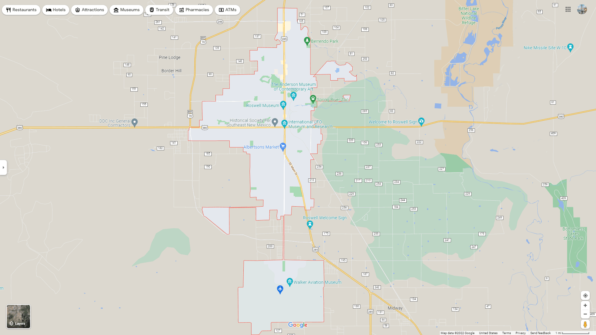 Roswell New Mexico Map Roswell New Mexico Map