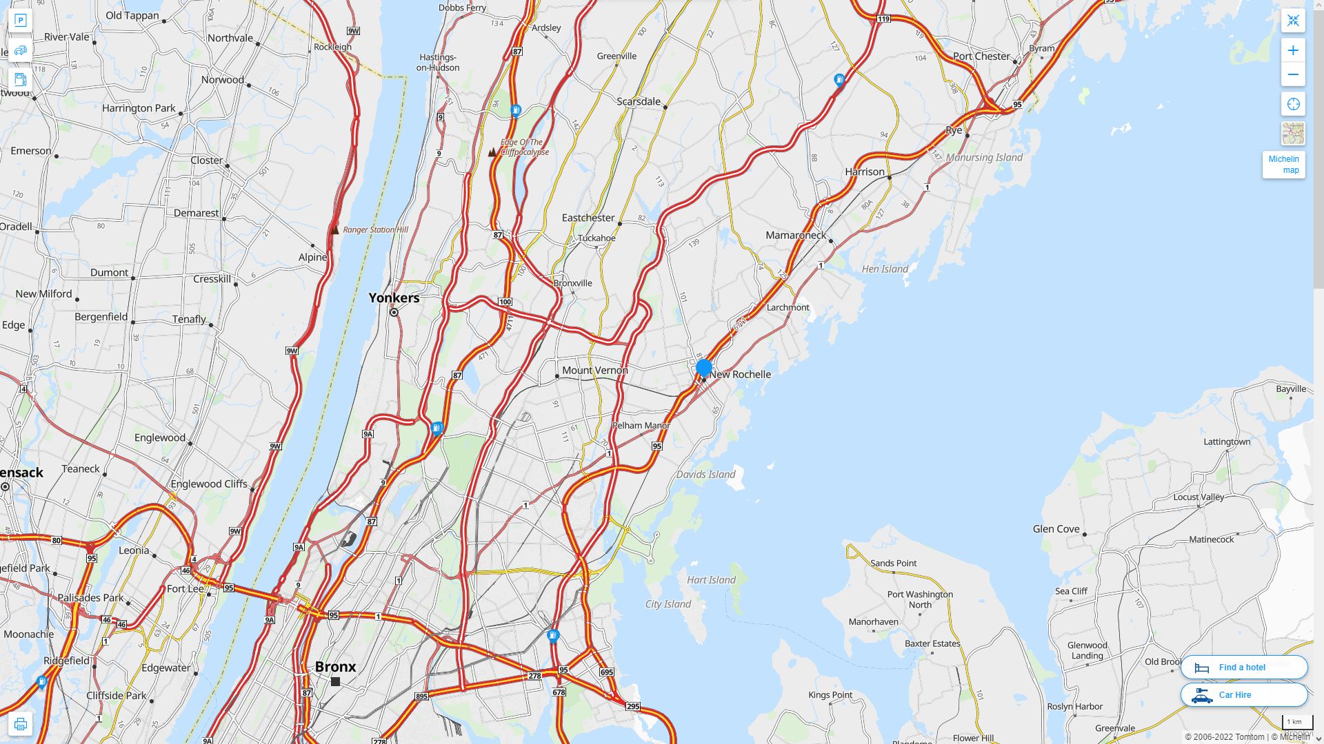 New Rochelle, New York Map