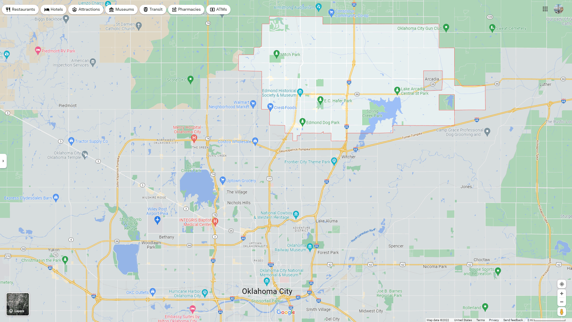 Edmond, Oklahoma Map