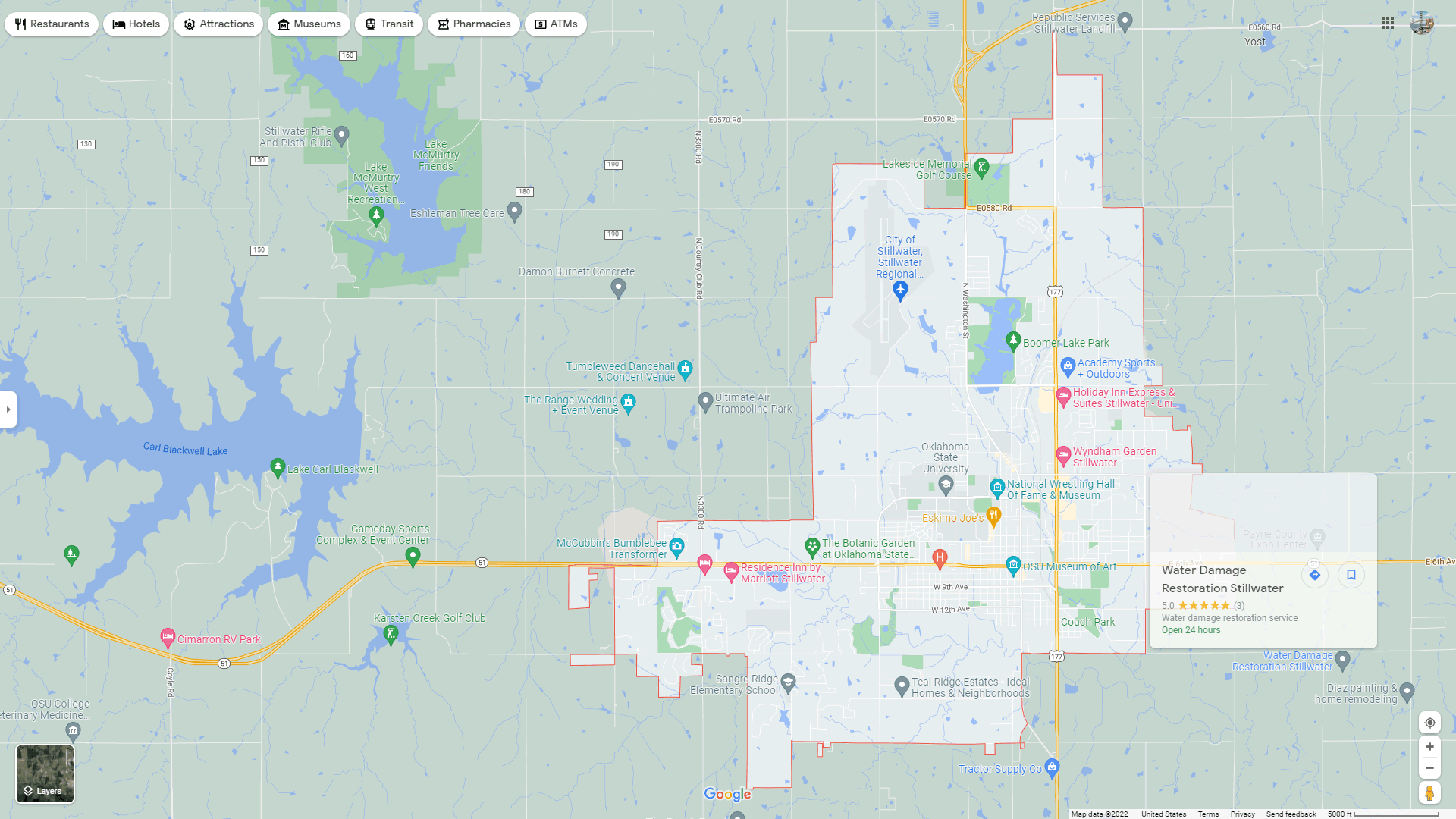 Stillwater Oklahoma Map