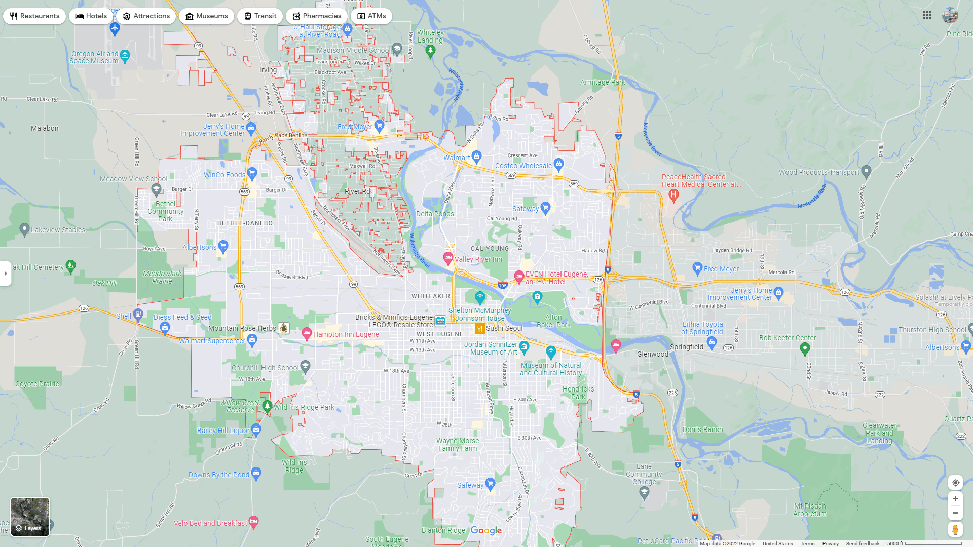 Map Of Cities Near Eugene Oregon Eugene Oregon Map