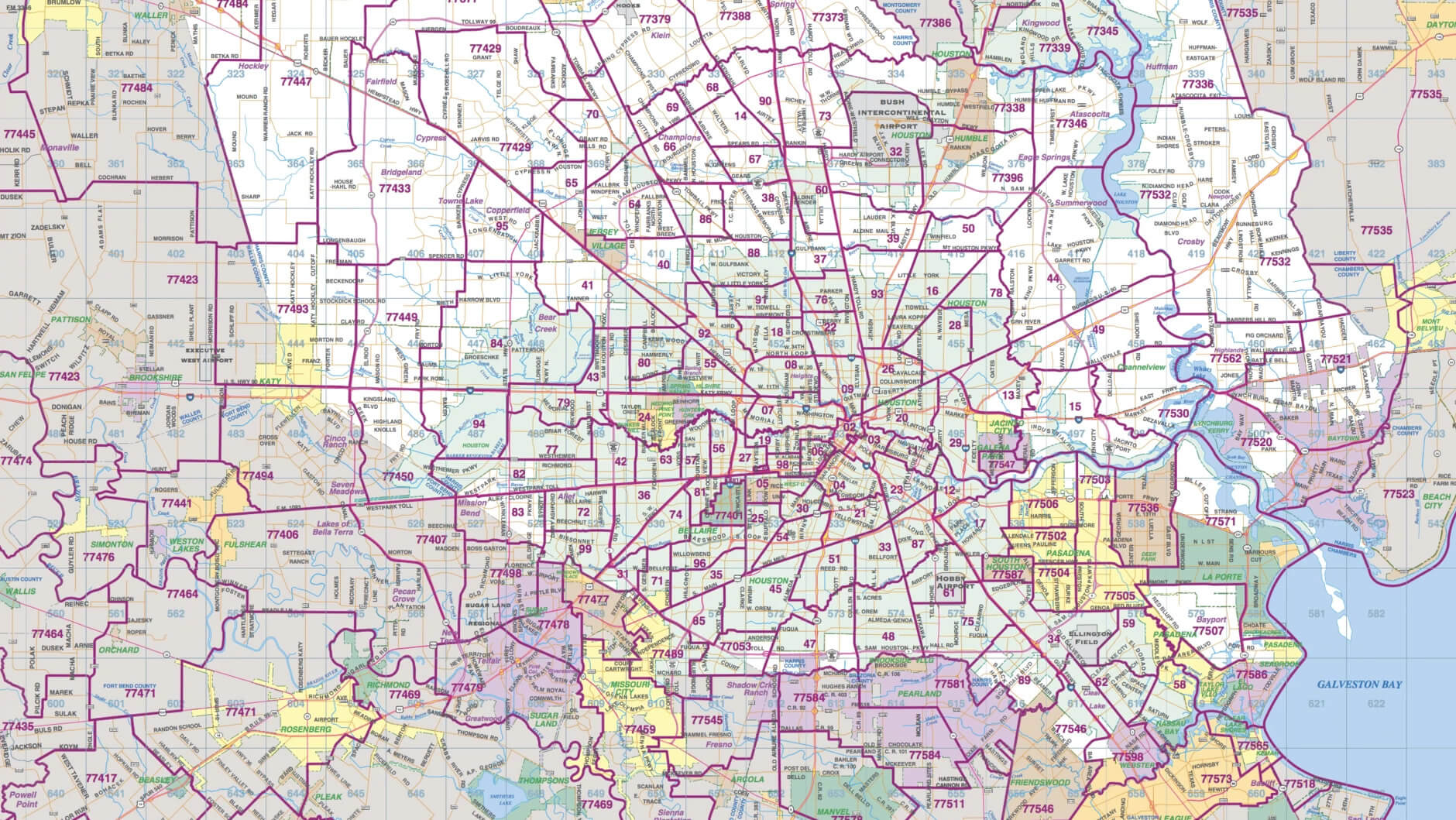 Houston, Texas Map