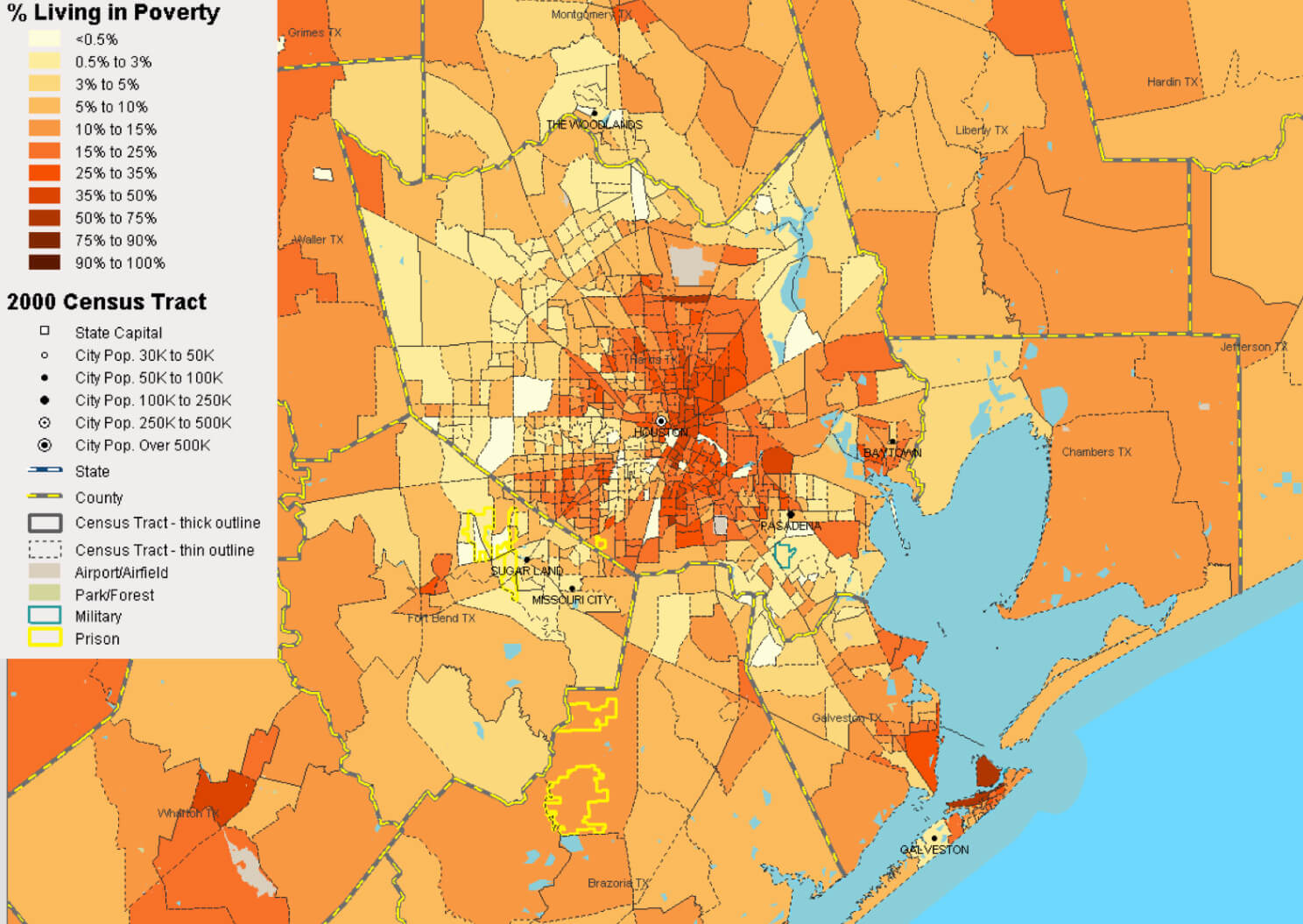 Houston, Texas Map