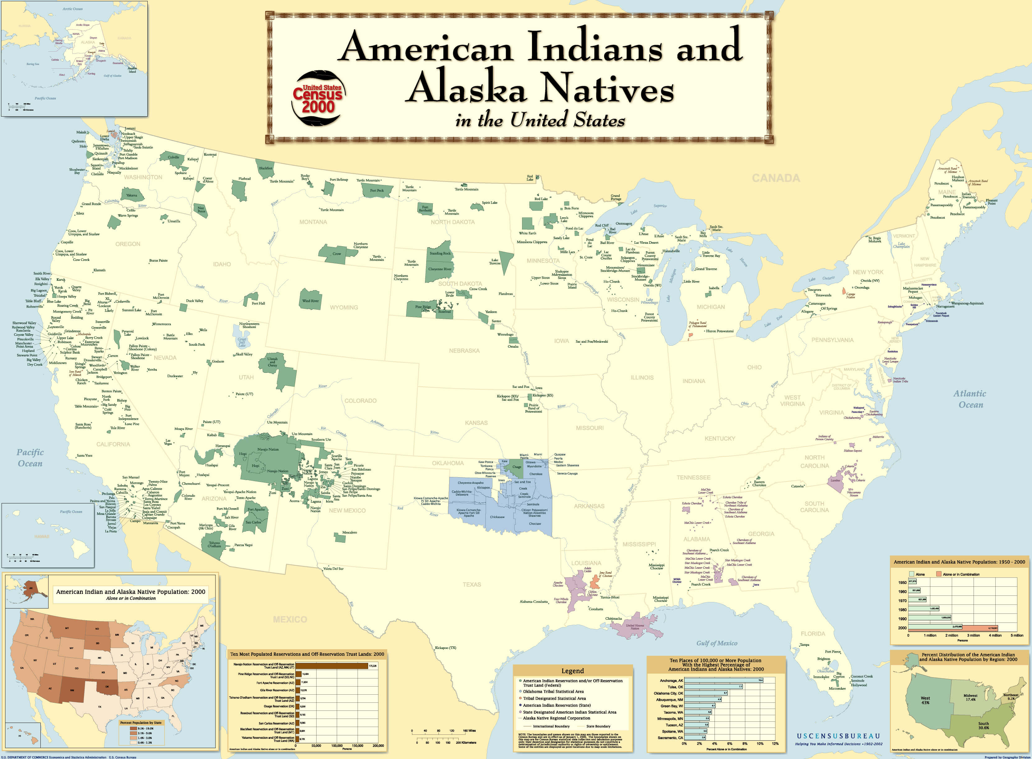 Reservations In The United States Map - United States Map