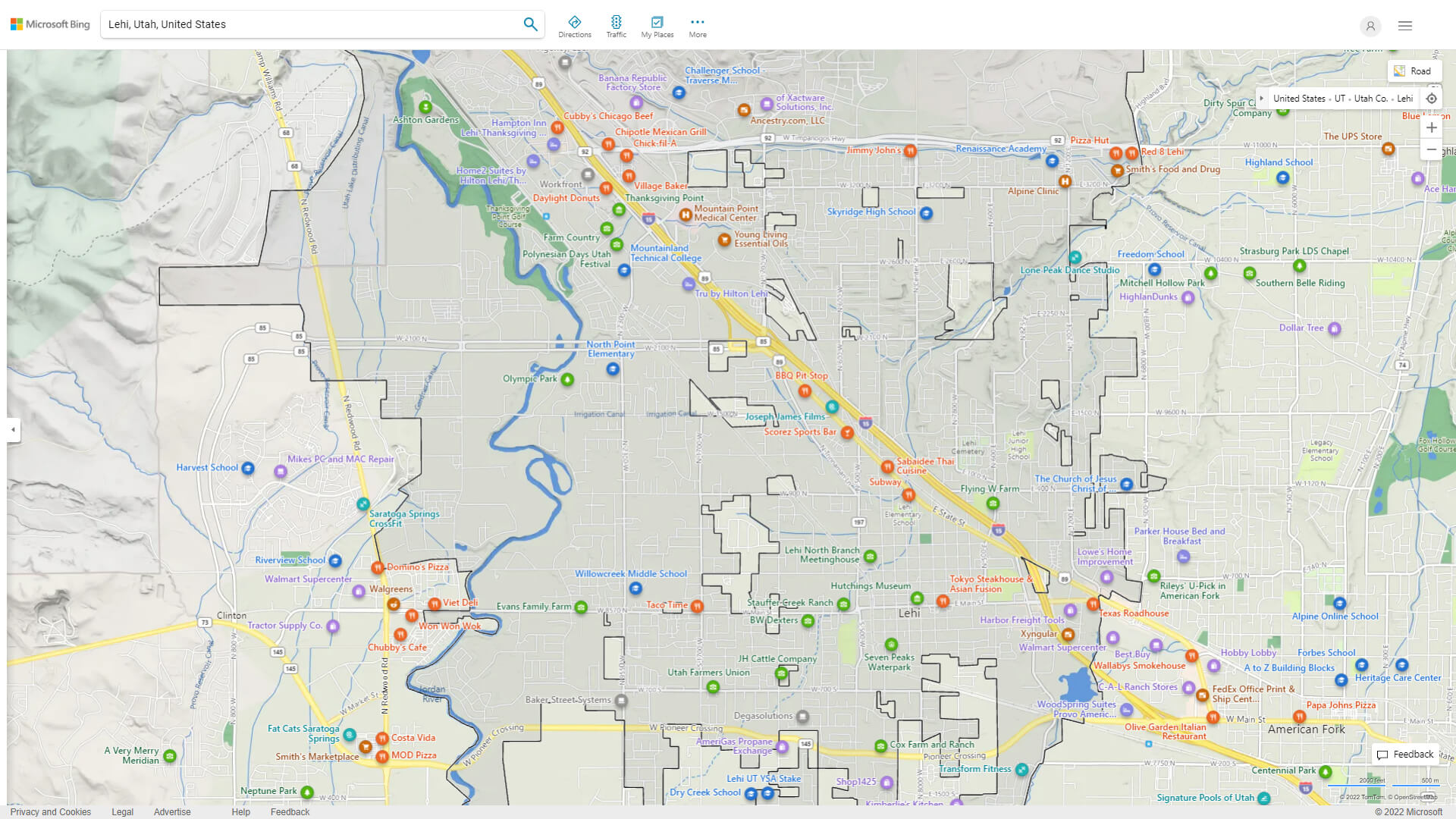 Lehi Utah Map